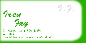 iren fay business card