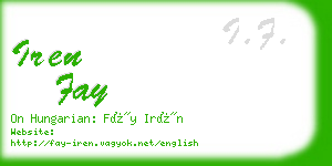 iren fay business card